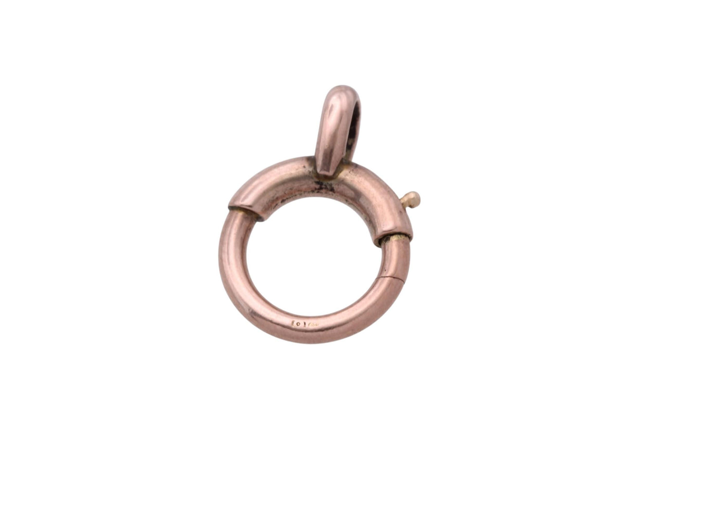 Antique 9ct Rose Gold Chunky Bolt Clasp | Victorian Chain Fastener c.1900 — view 8