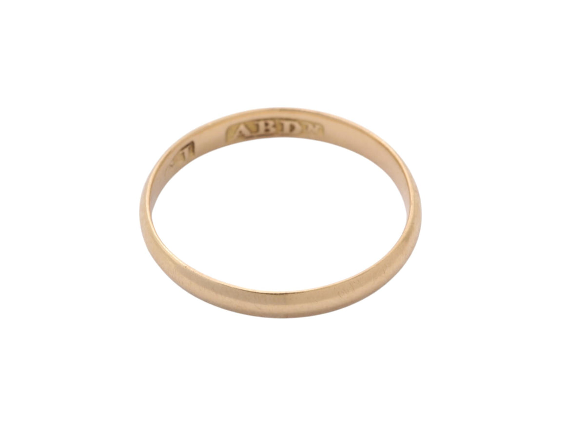 Antique 18ct Gold Aberdeen Wedding Band | ABDN Hallmark c.1840 — view 14