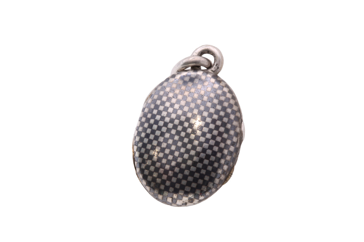 Antique French 800 Silver Niello Keepsake Locket c.1860 — view 17