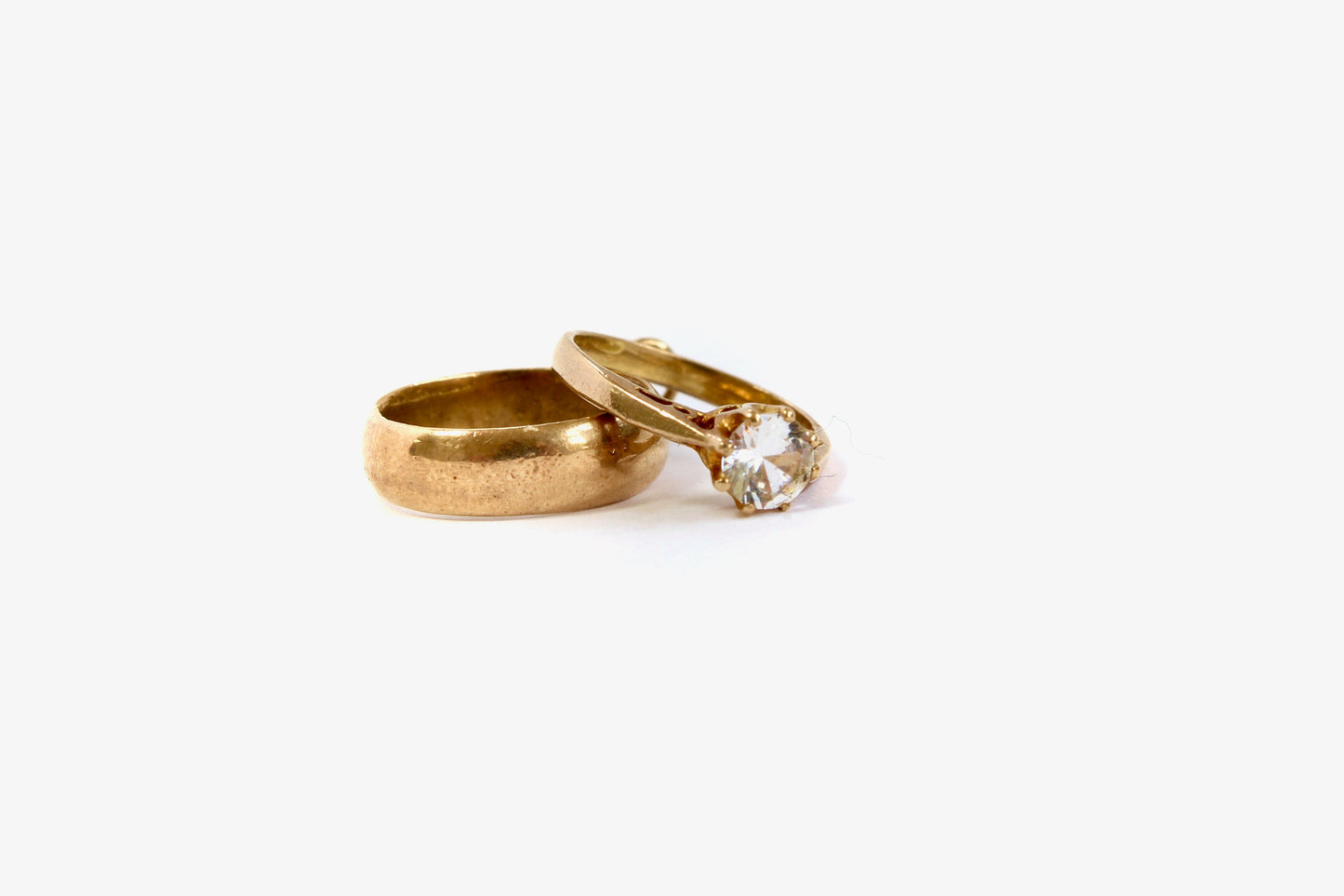 Vintage 9ct Gold Wedding & Engagement Ring Charm