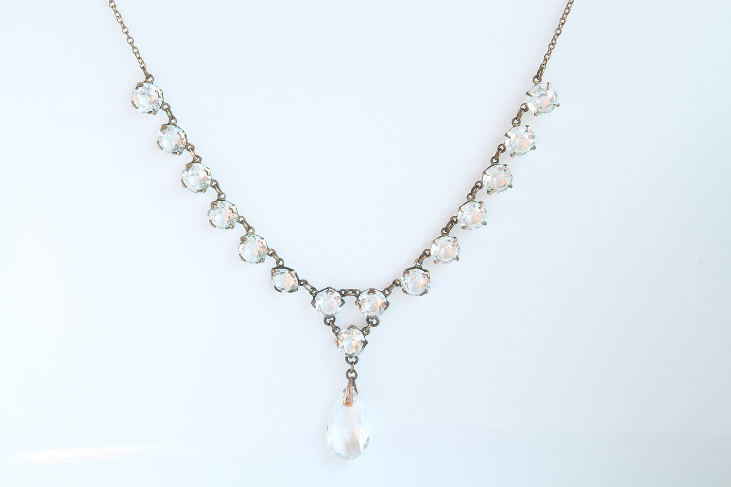 Art Deco Rolled Gold Paste Necklace