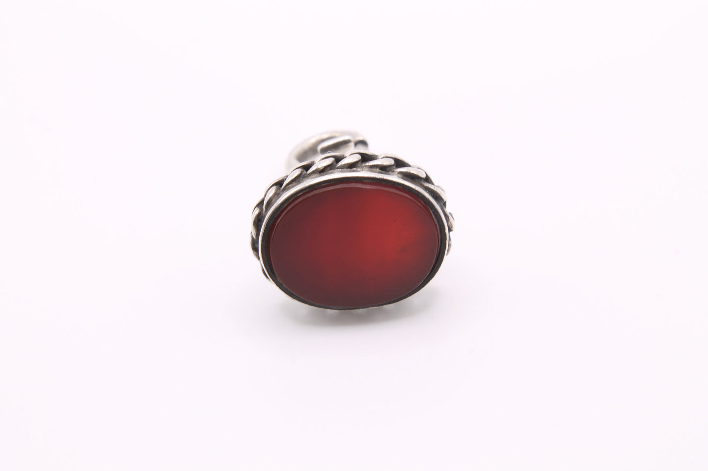 Antique Victorian Silver & Carnelian Seal Pendant