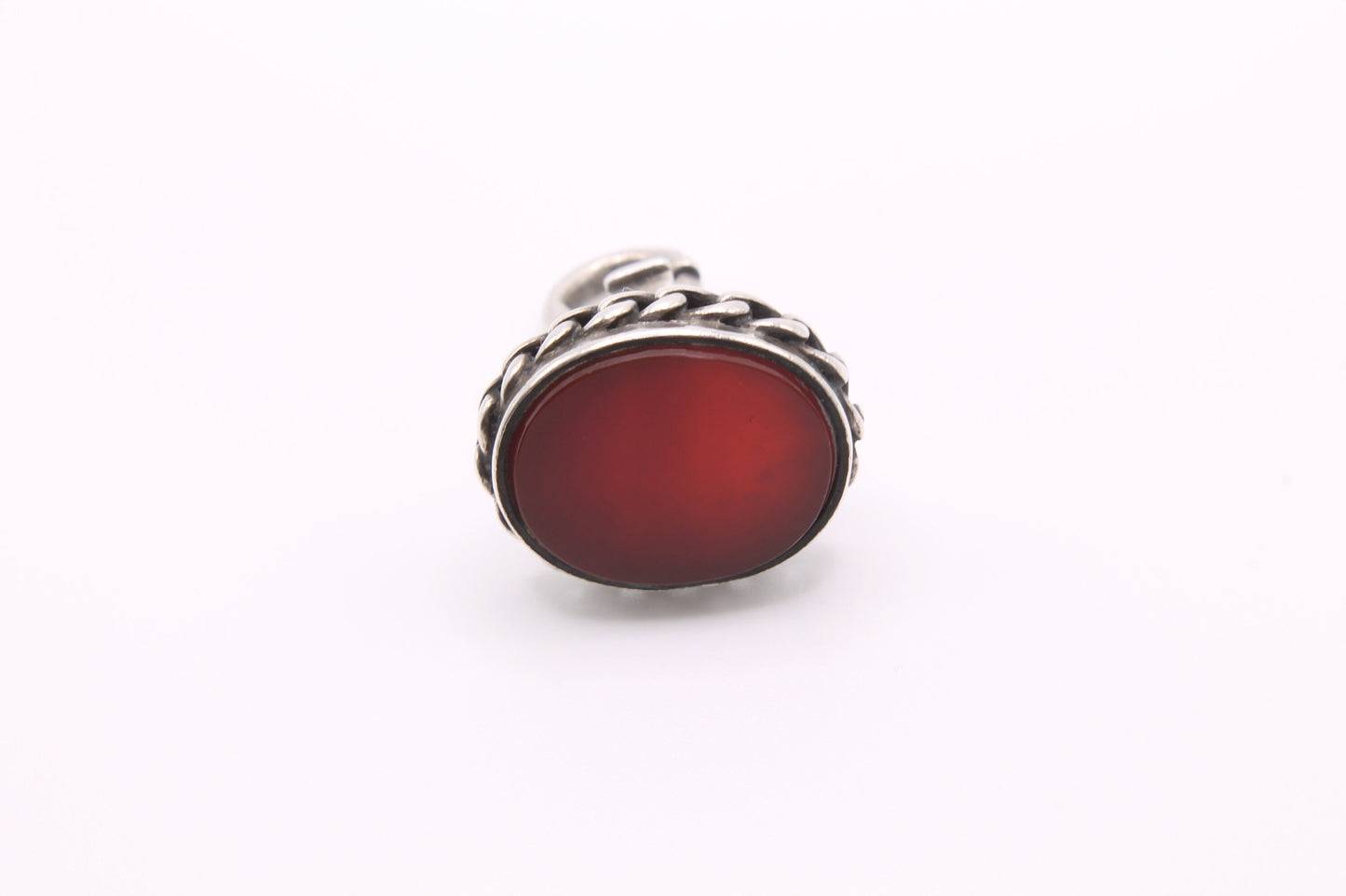 Antique Victorian Silver & Carnelian Seal Pendant