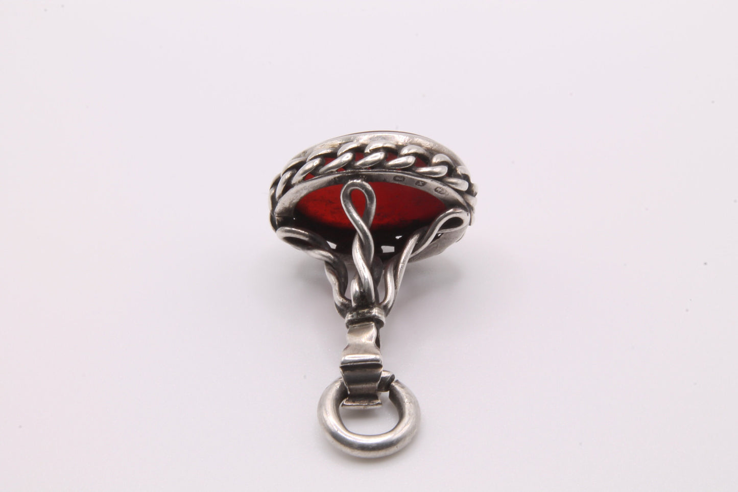Antique Victorian Silver & Carnelian Seal Pendant