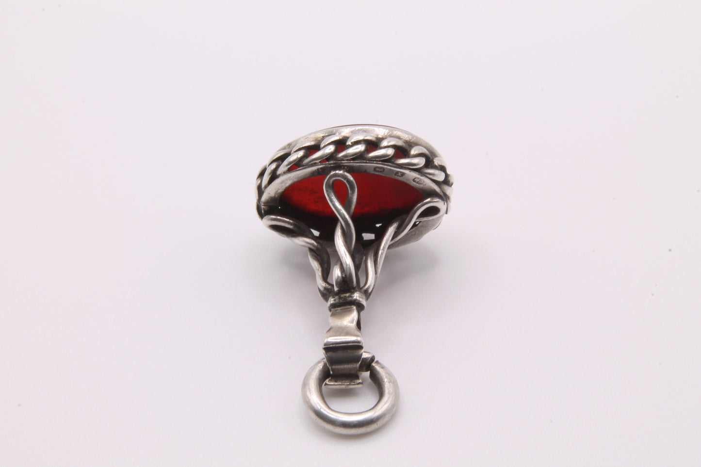 Antique Victorian Silver & Carnelian Seal Pendant