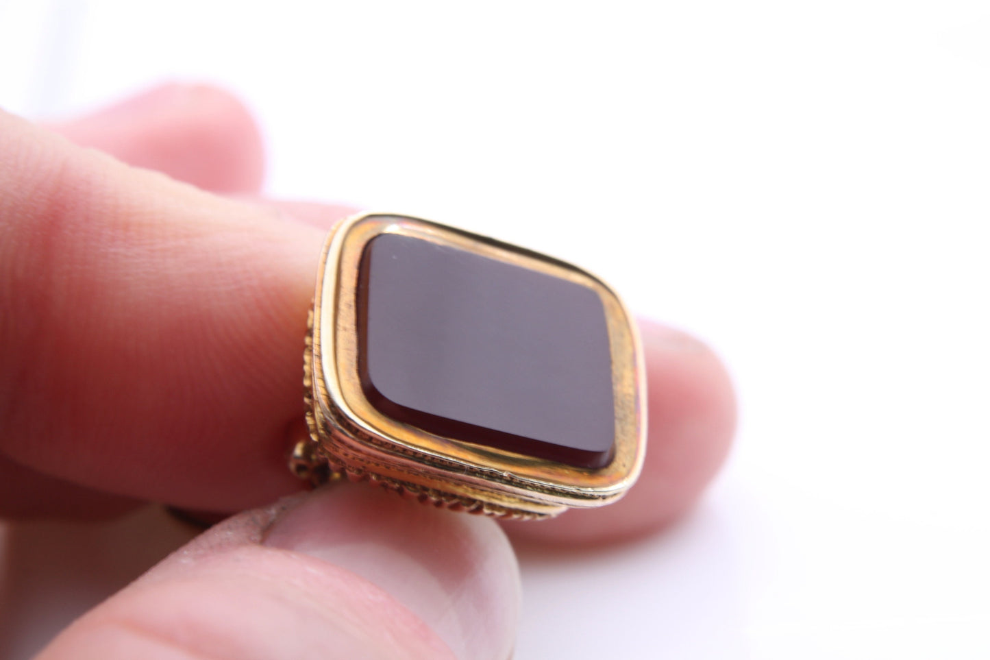 Antique Georgian 15ct Solid Gold Carnelian Seal Pendant