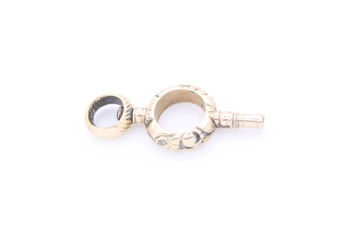 Antique Victorian 15ct Gold Decorative Floral Watch Key