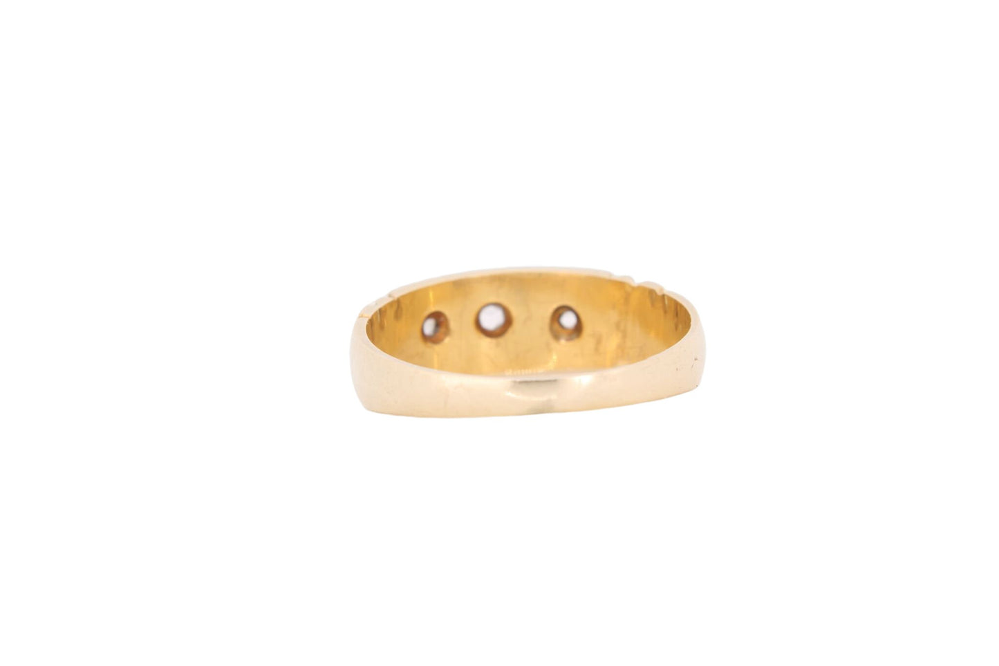 Antique Victorian 15ct Gold Diamond Gypsy Ring