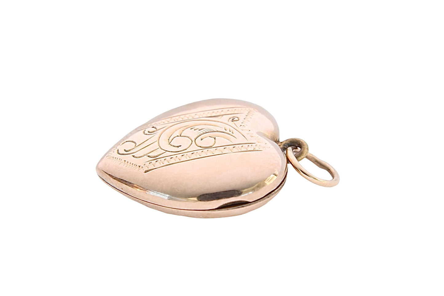 Art Deco 9ct Gold Back & Front Heart Locket