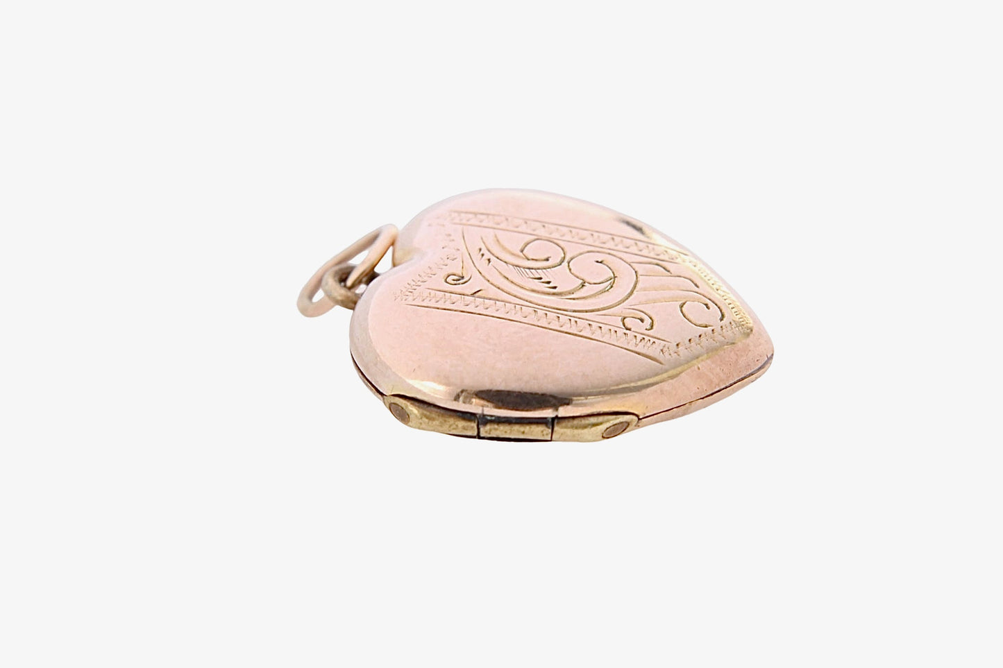 Art Deco 9ct Gold Back & Front Heart Locket