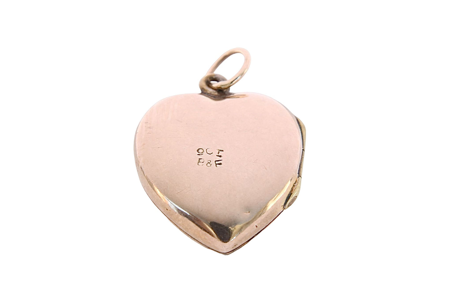 Art Deco 9ct Gold Back & Front Heart Locket