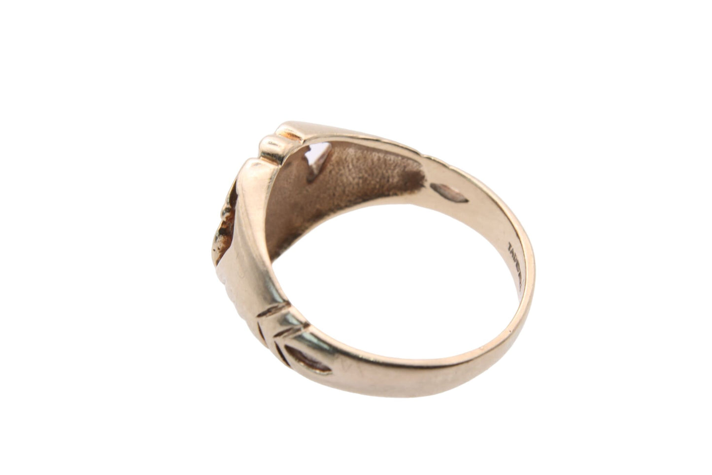 Vintage 9ct Gold Heart Claddagh Signet Ring