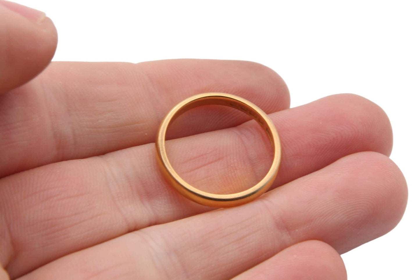 Antique 22ct Gold Wedding Band 3mm - 4.4g