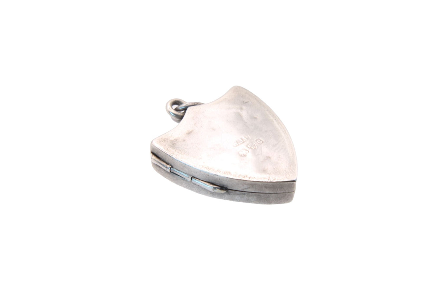 Antique Edwardian Silver Horseshoe And Riding Crop Shield Locket