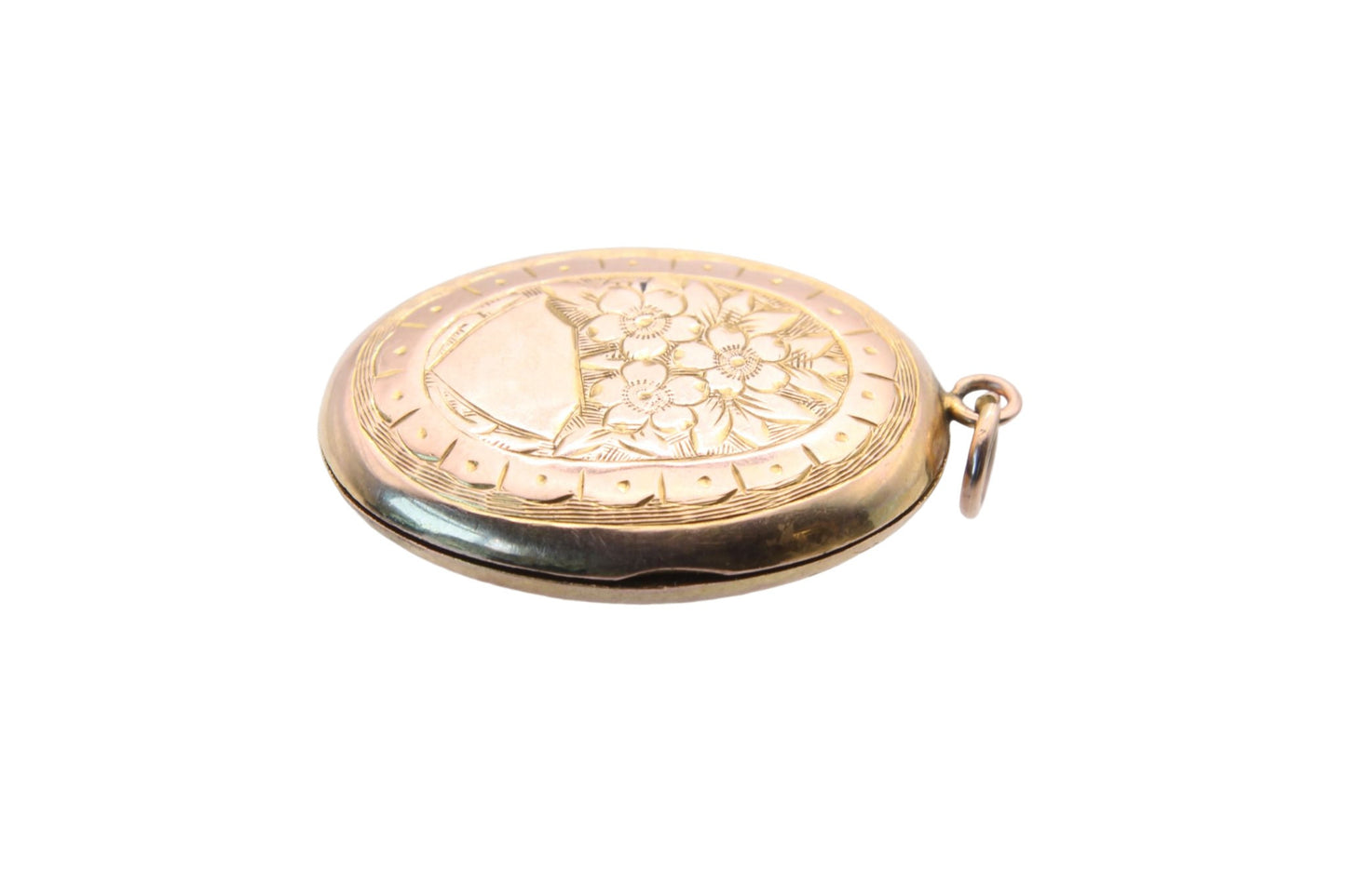 Antique Victorian 9ct Gold Back & Front Forget-me-not Locket