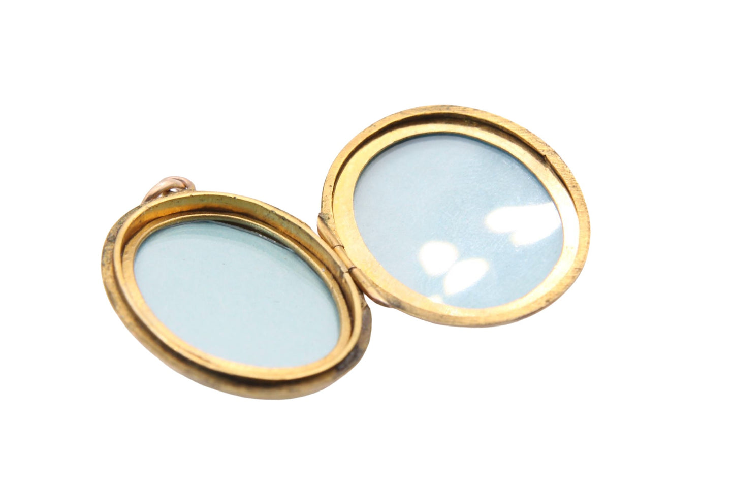 Antique Victorian 9ct Gold Back & Front Forget-me-not Locket