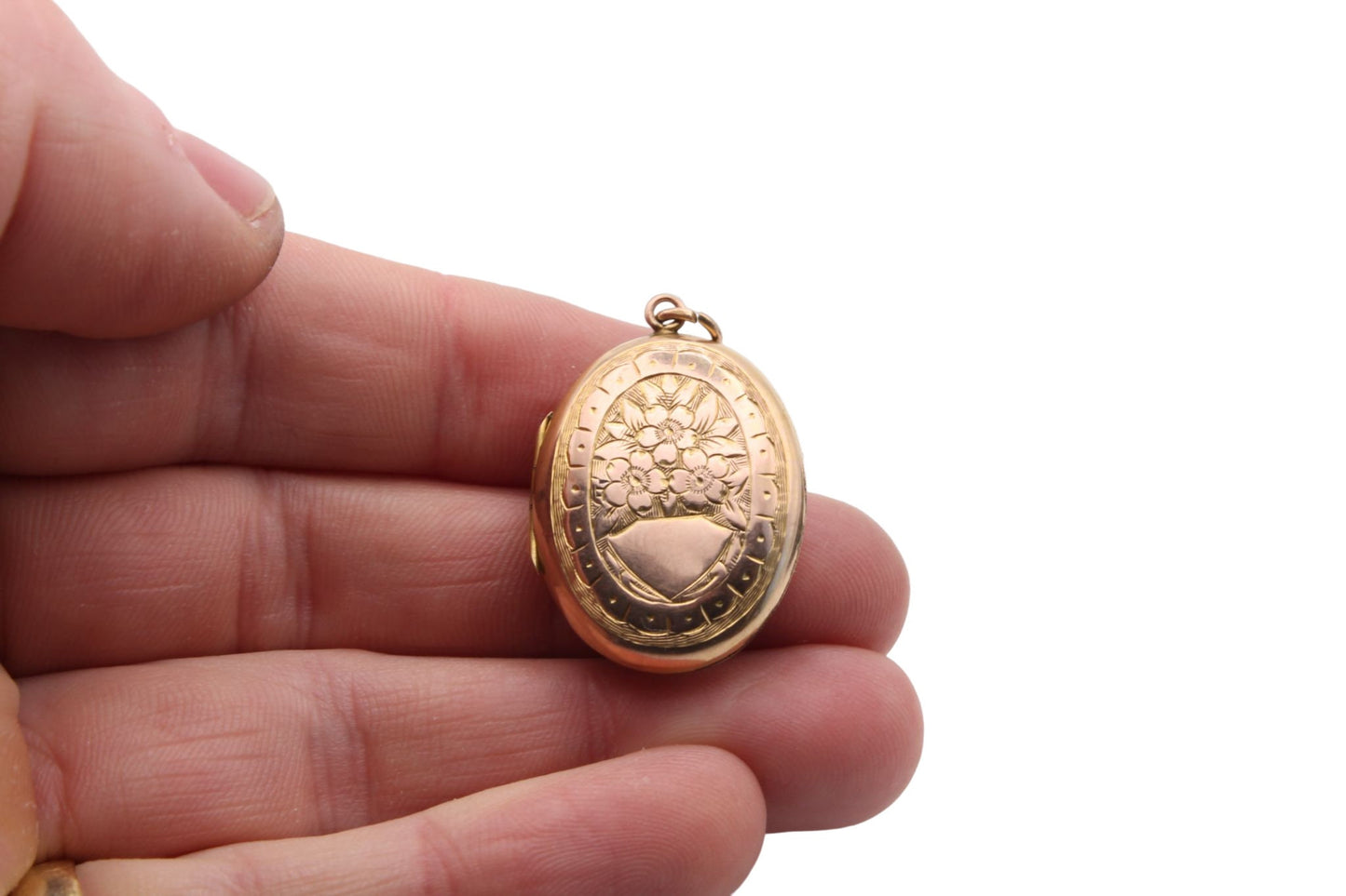 Antique Victorian 9ct Gold Back & Front Forget-me-not Locket