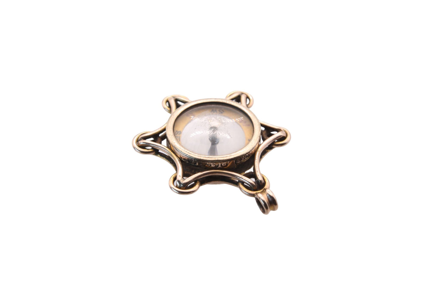 Antique Edwardian 9ct Gold Compass Fob/Pendant
