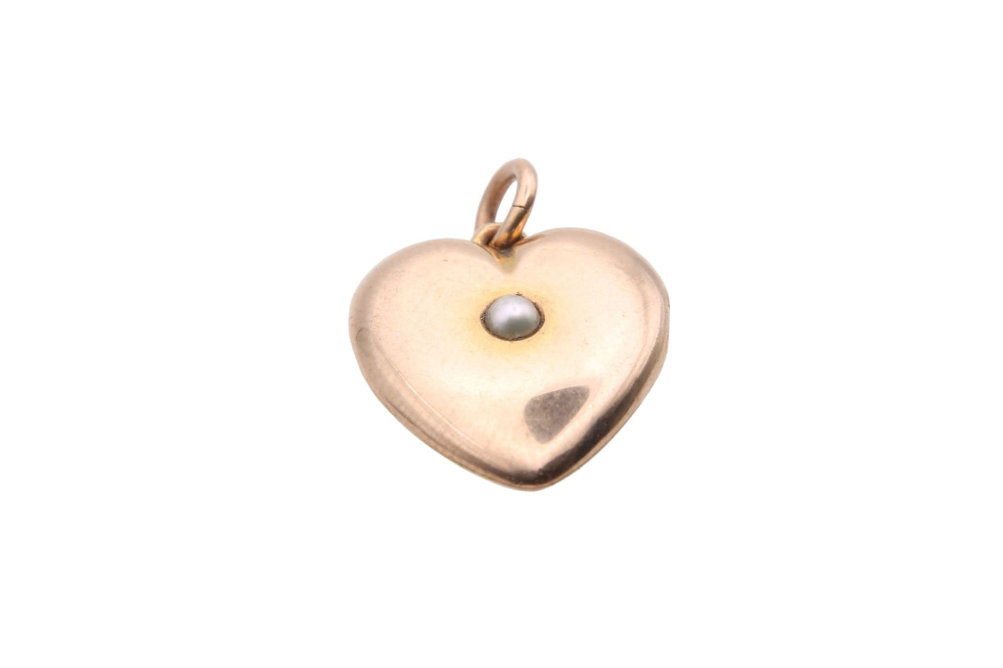 Antique Victorian 15ct Gold Pearl Heart Locket