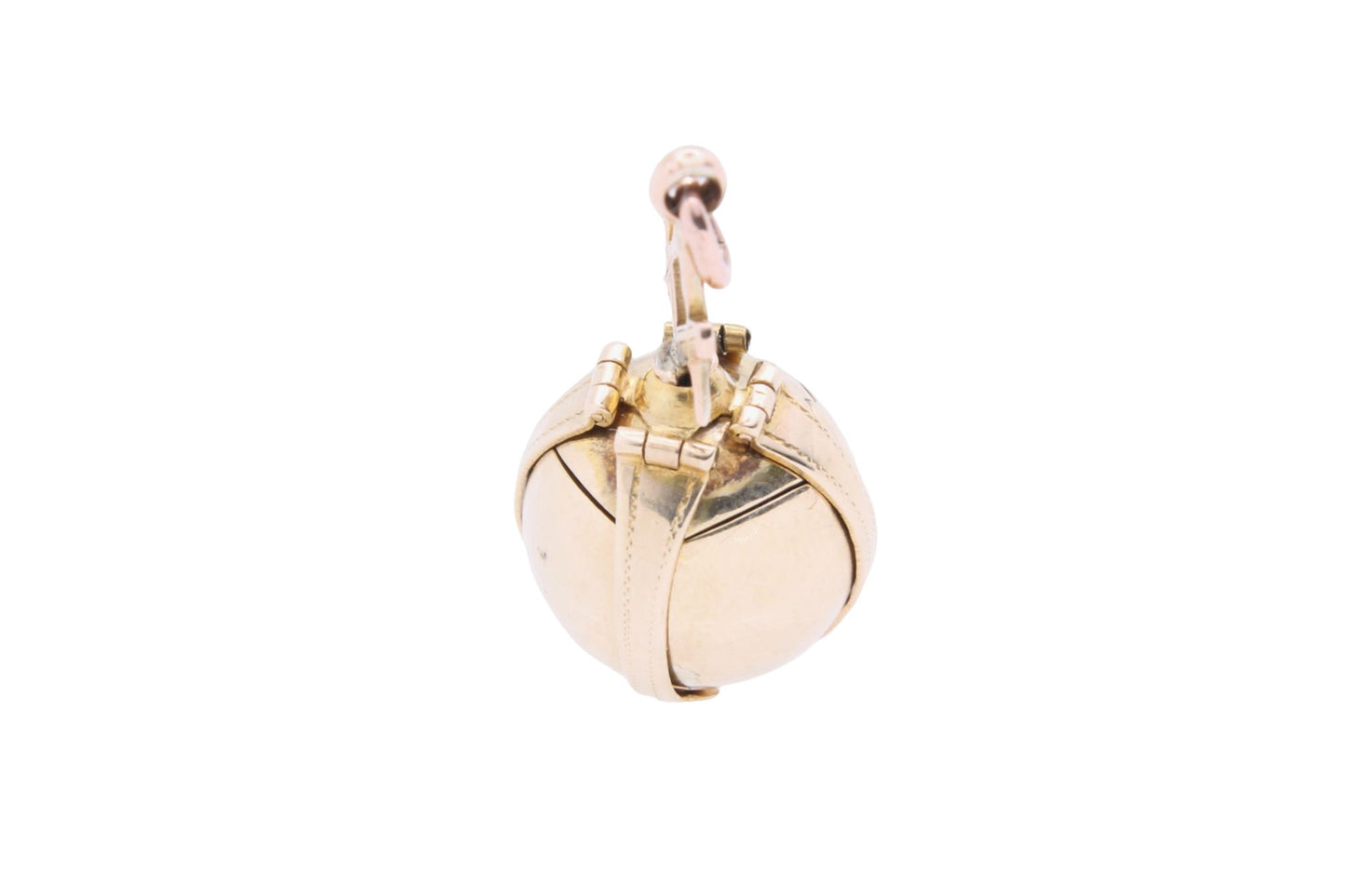 Large Antique 9ct Gold & Silver Masonic Ball Compass Finial - 11.7g