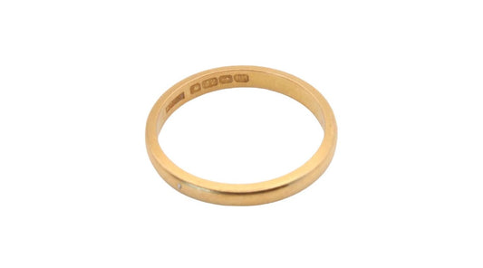 Antique 22ct Gold Wedding Band 3mm - 4.4g