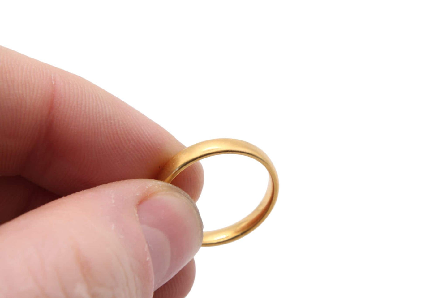 Antique 22ct Gold Wedding Band Ring 3mm - 3.5g