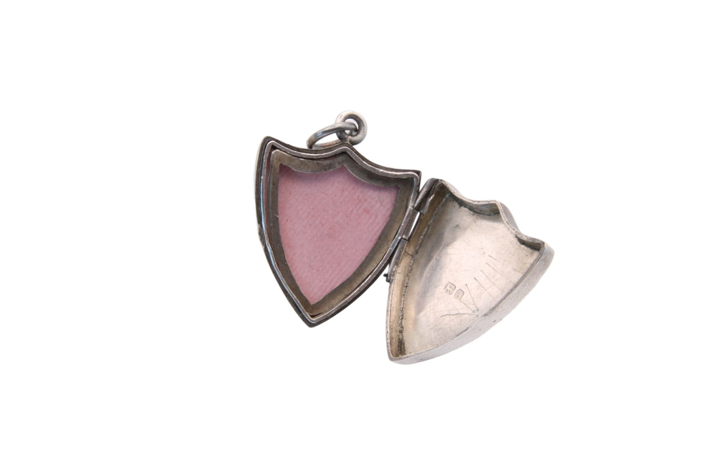 Antique Edwardian Silver Horseshoe And Riding Crop Shield Locket