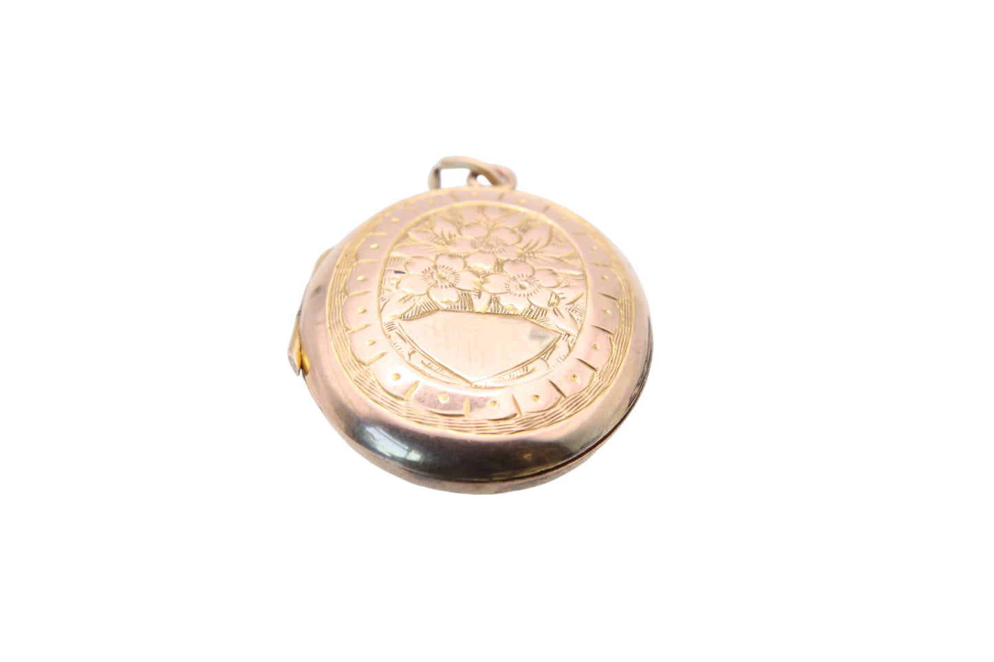 Antique Victorian 9ct Gold Back & Front Forget-me-not Locket