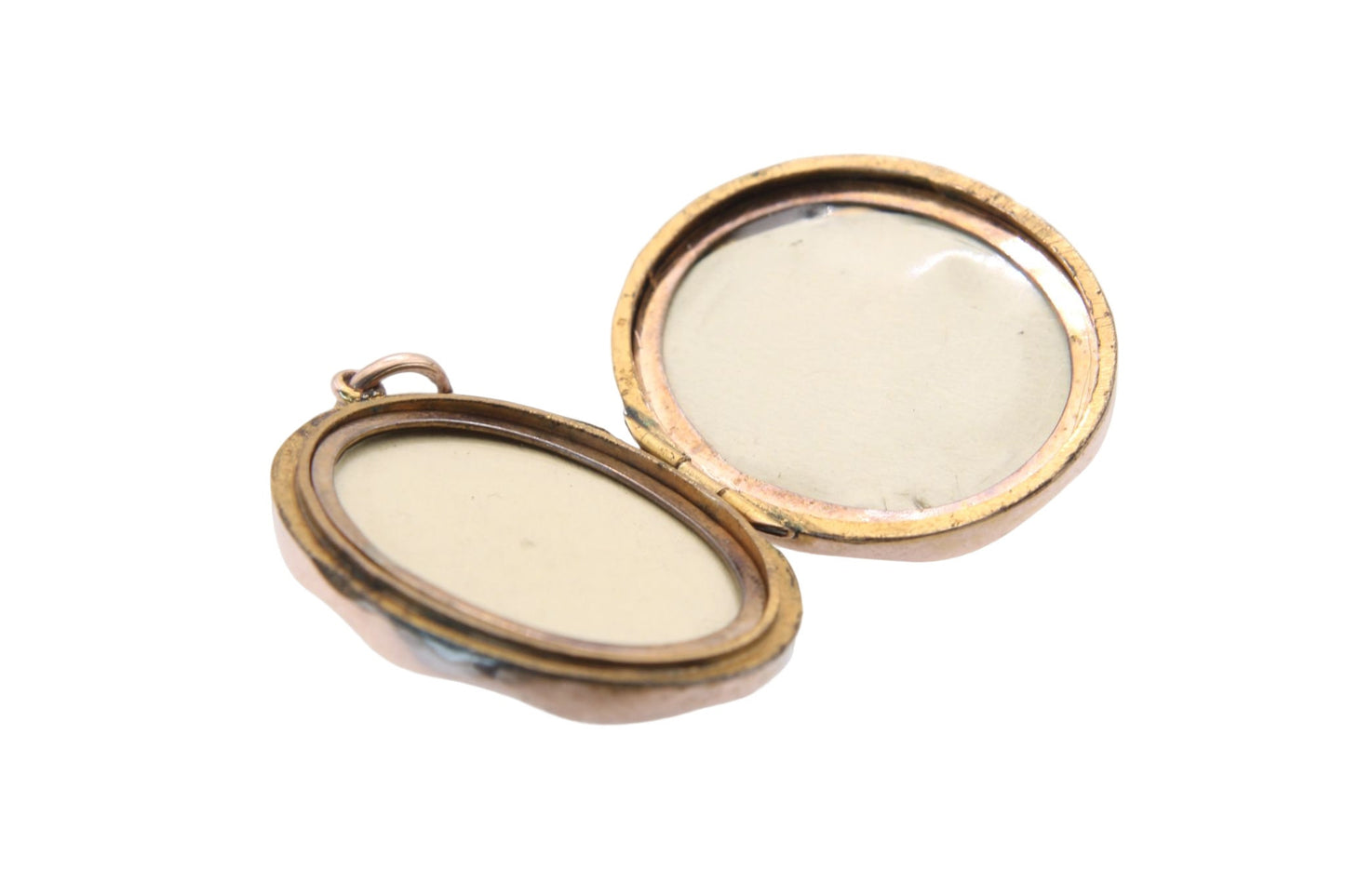 Antique 9ct Gold Back & Front Decorative Oval Swallow Locket