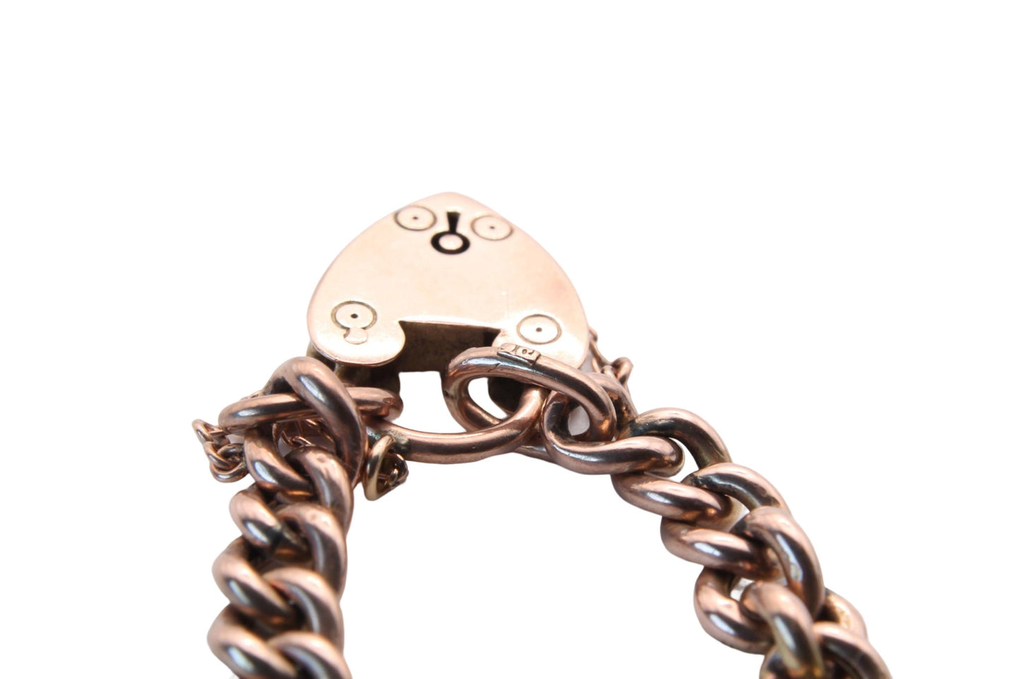 Antique Victorian 9ct Rose Gold Turquoise Gate Bracelet, 12.3g