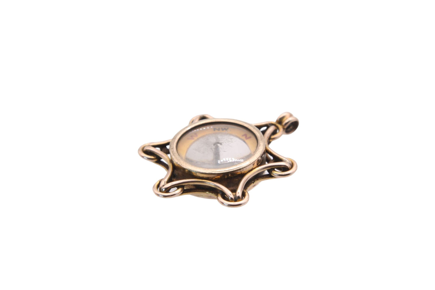 Antique-Edwardian-9ct-Gold-Compass-Fob/Pendant