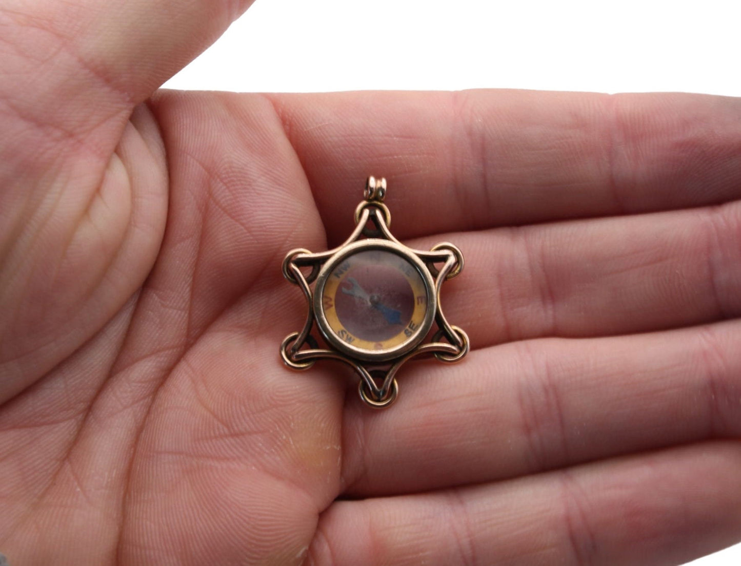 Antique Edwardian 9ct Gold Compass Fob/Pendant