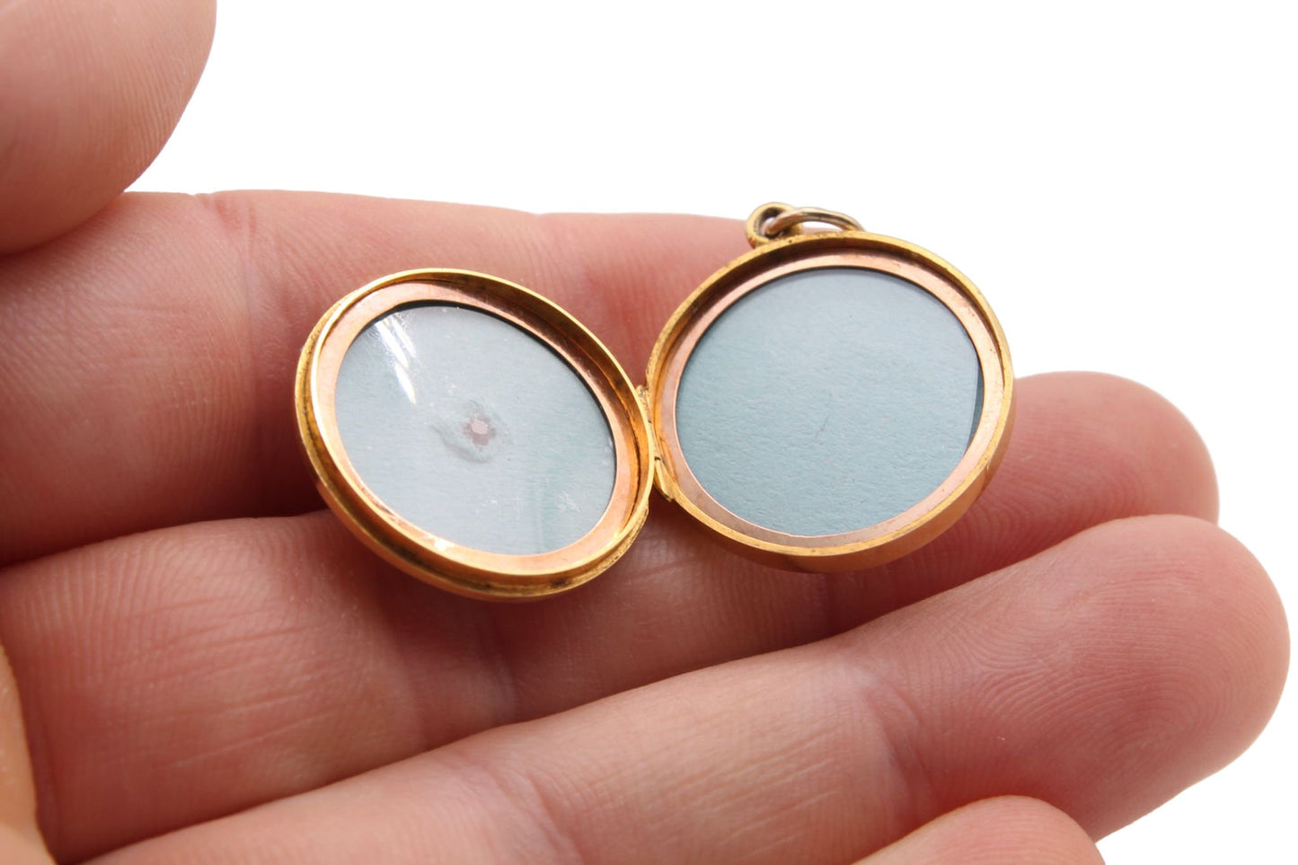 Antique Edwardian 15ct Gold Locket With Old Mine Diamond, .25ct