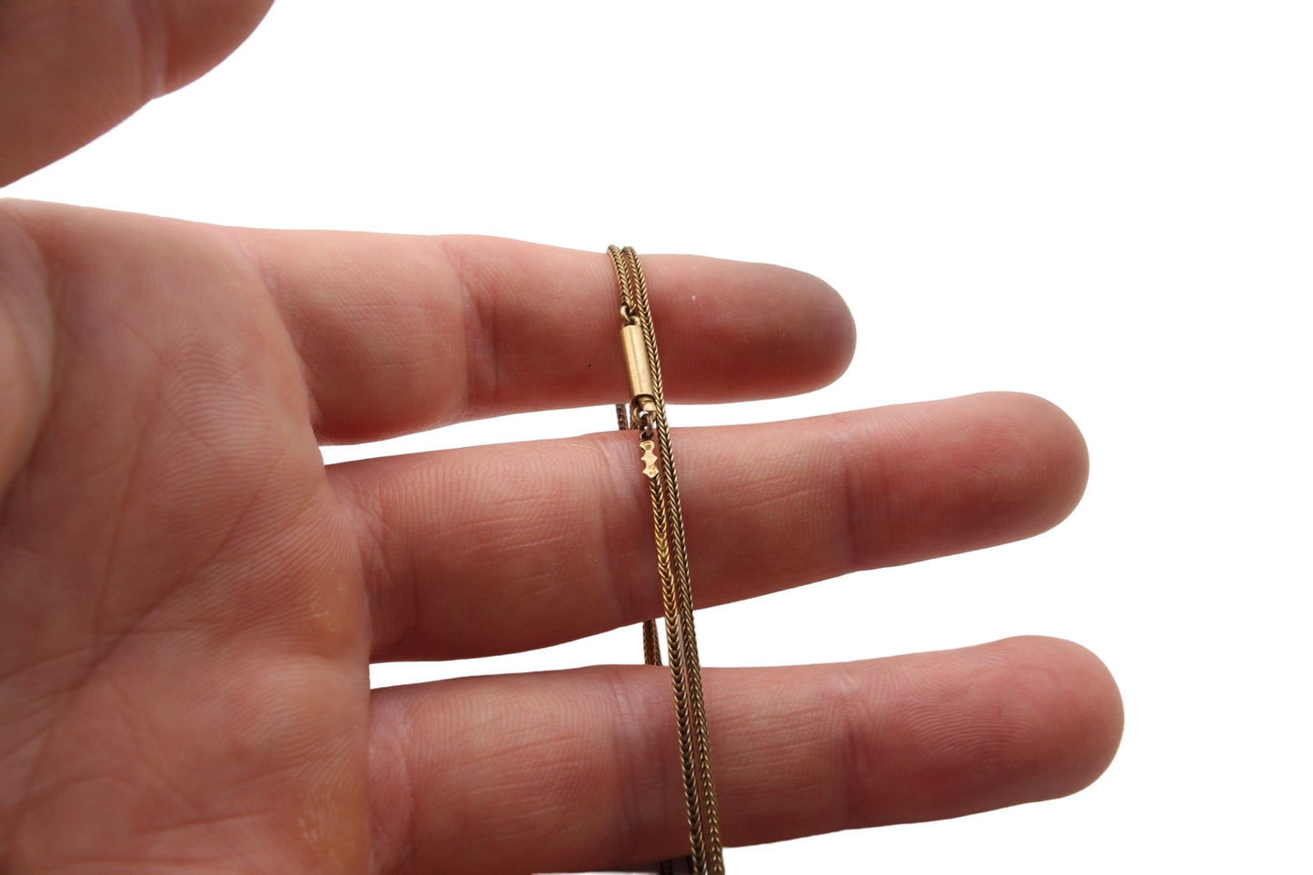 Antique 15ct Gold Foxtail Link Necklace