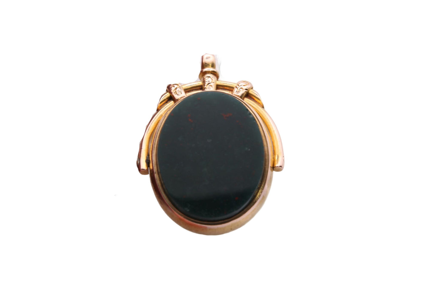 Antique Victorian 15ct Gold Bloodstone Carnelian Spinner Fob