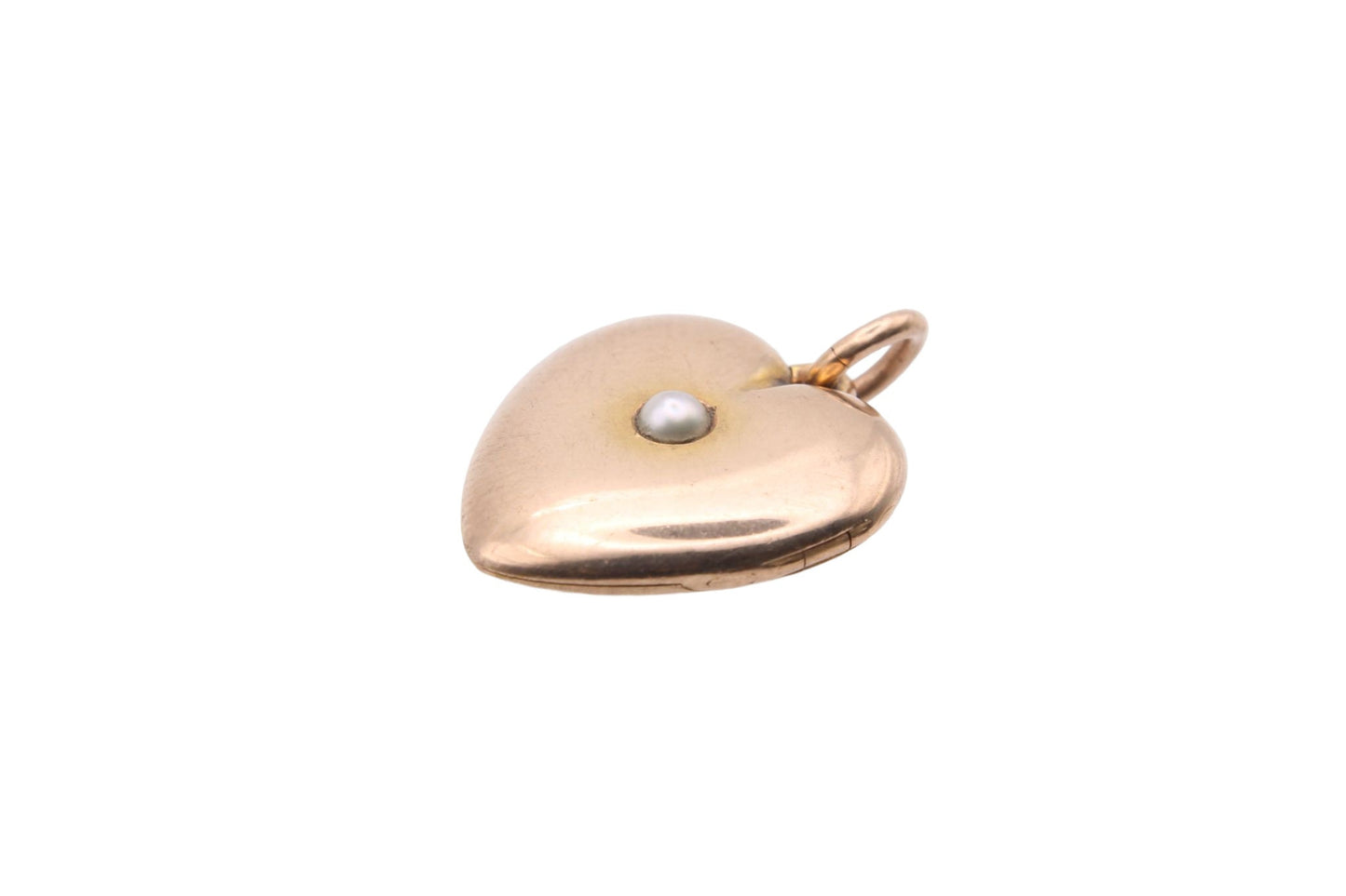 Antique Victorian 15ct Gold Pearl Heart Locket