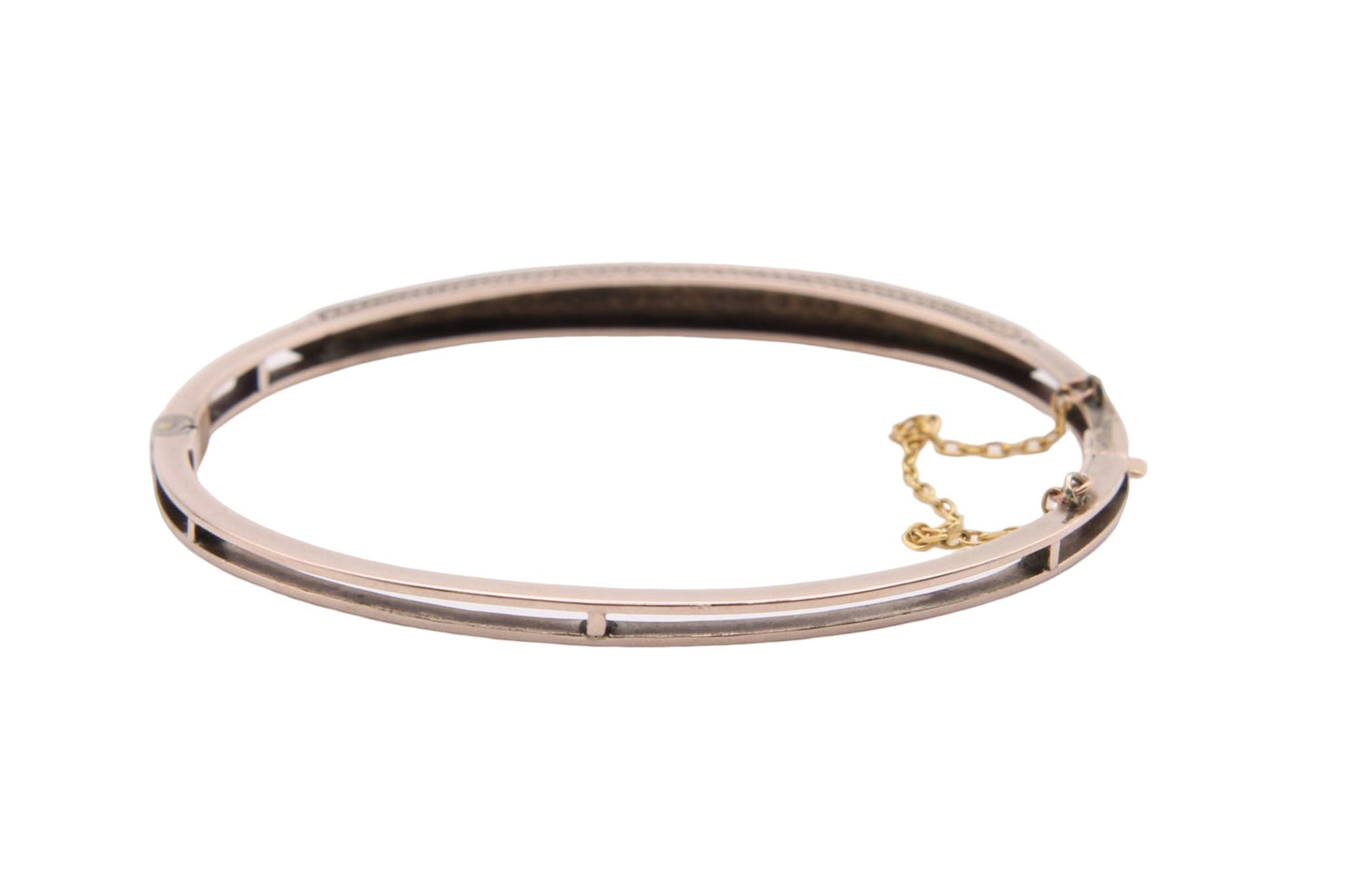 Antique-Edwardian-9ct-Gold-Seed-Pearl-Bangle