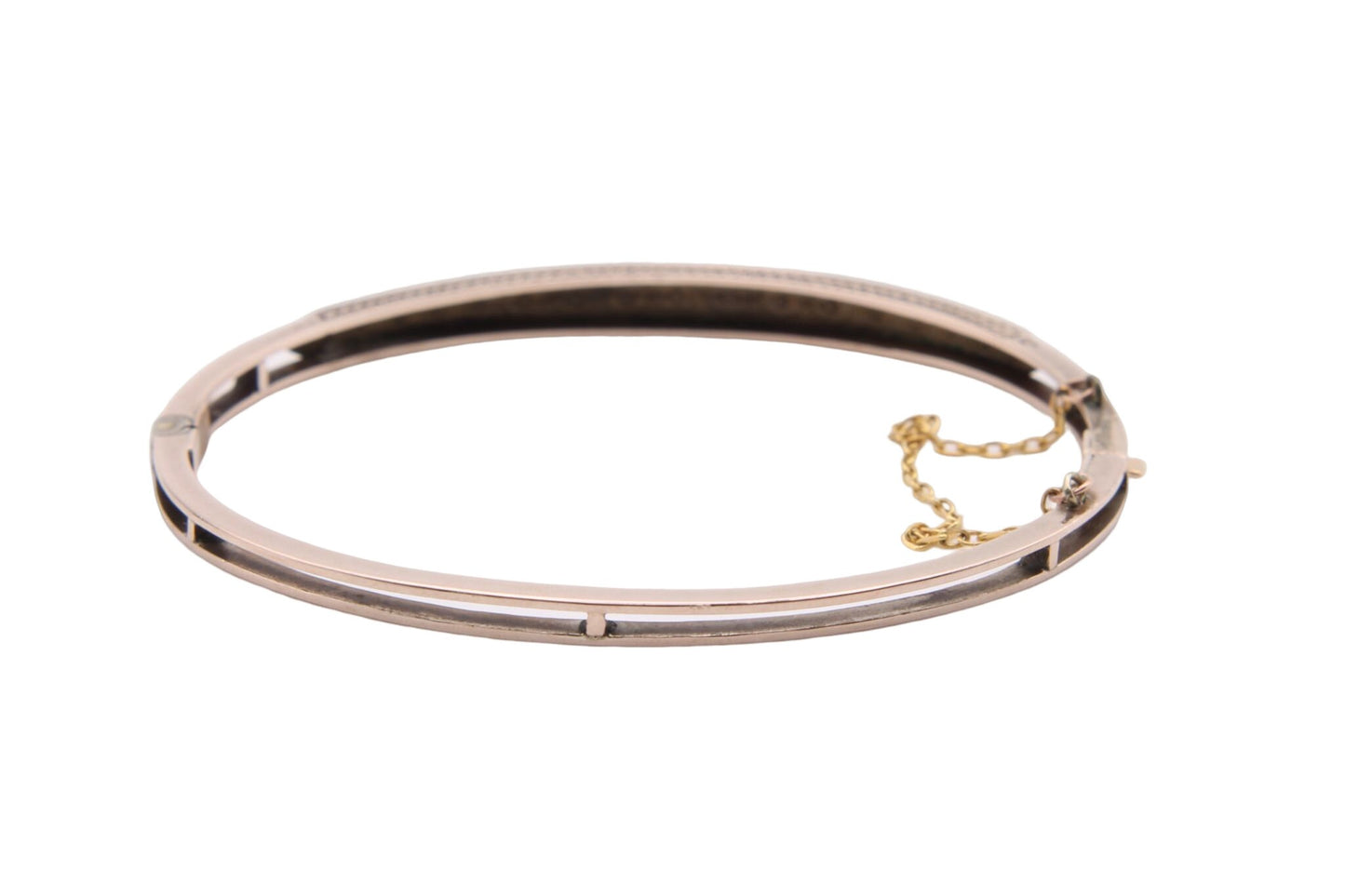 Antique-Edwardian-9ct-Gold-Seed-Pearl-Bangle