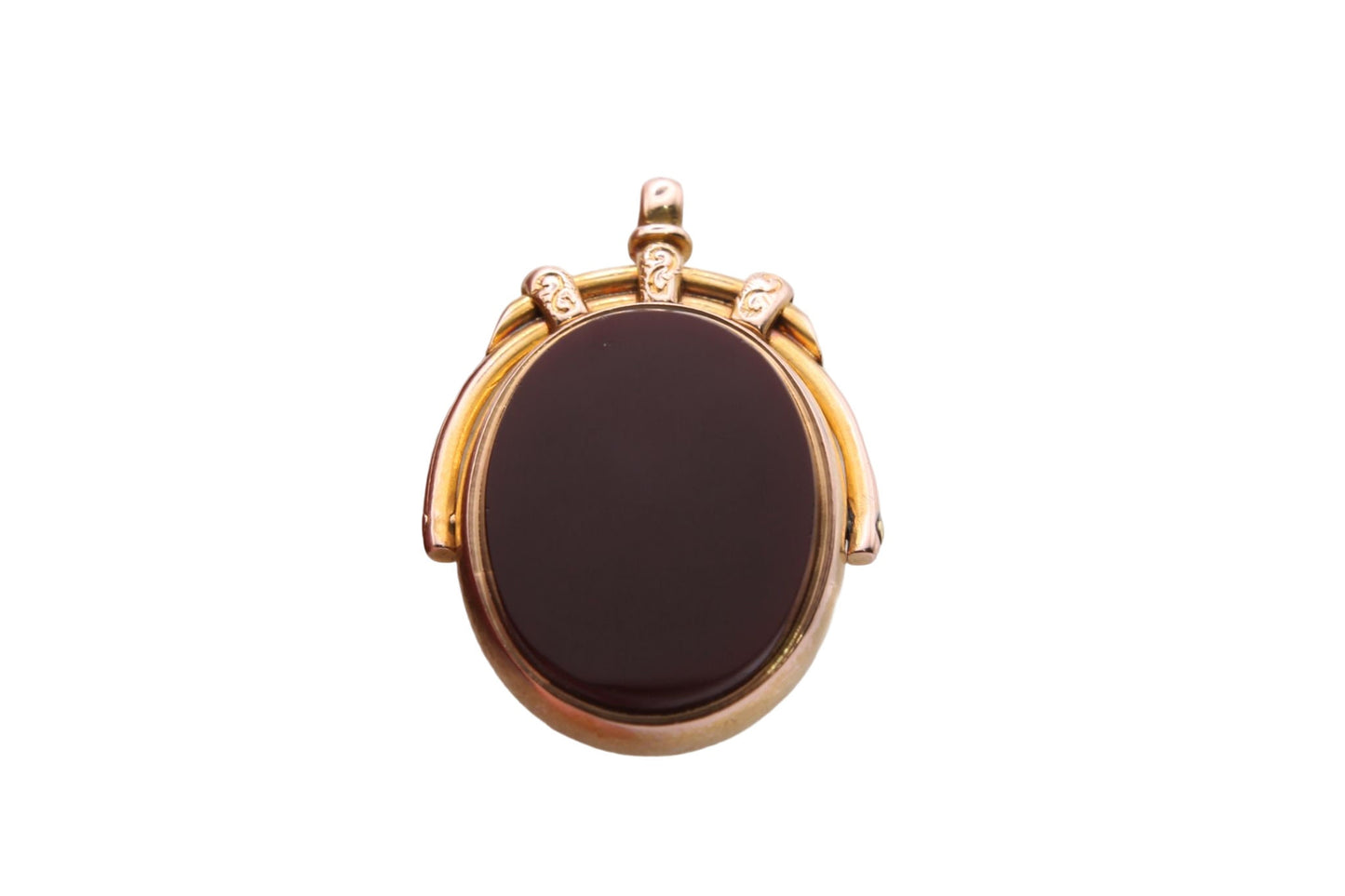 Antique Victorian 15ct Gold Bloodstone Carnelian Spinner Fob