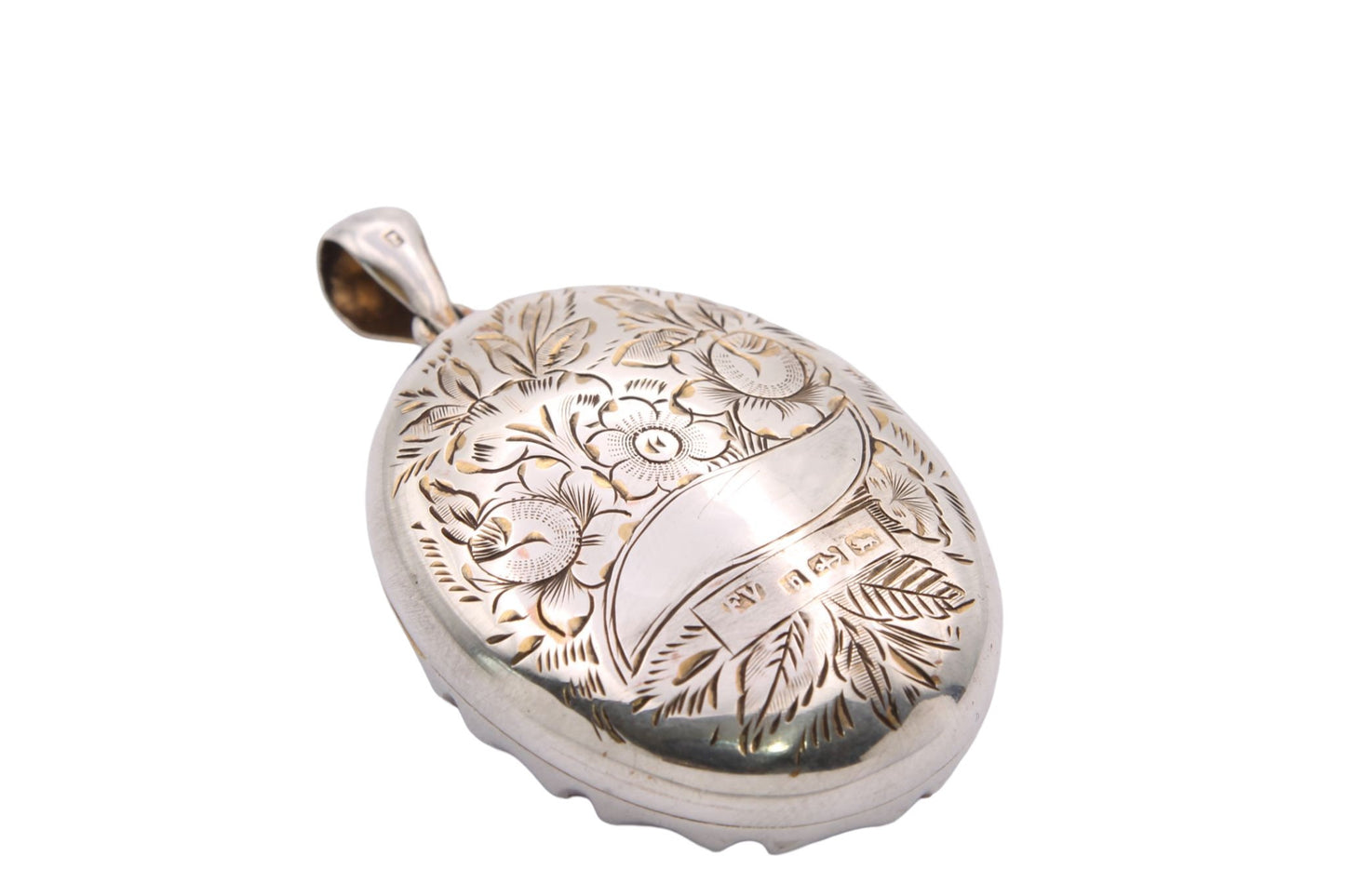 Antique Victorian Sterling Silver Locket - 1882