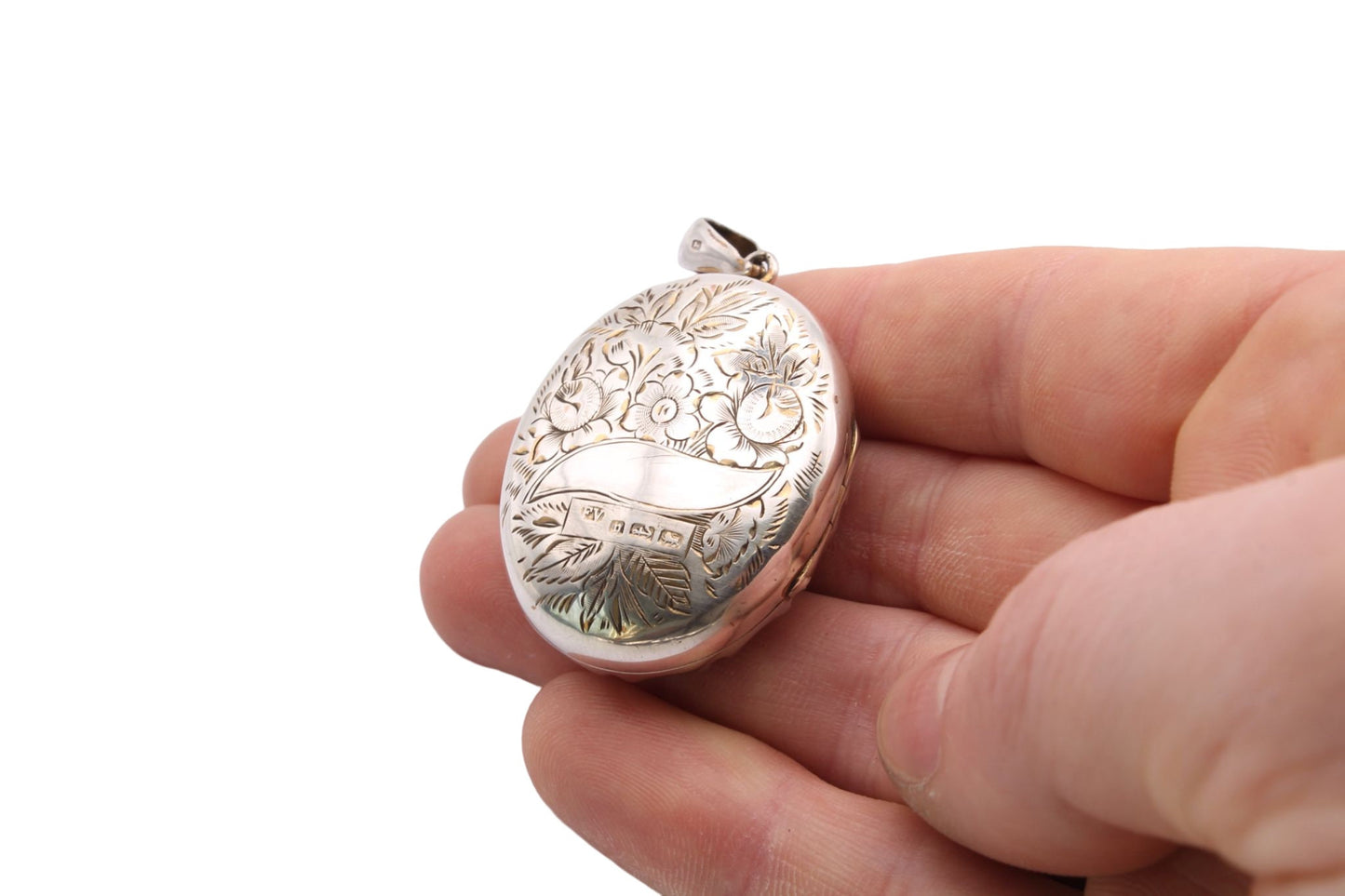 Antique Victorian Sterling Silver Locket - 1882