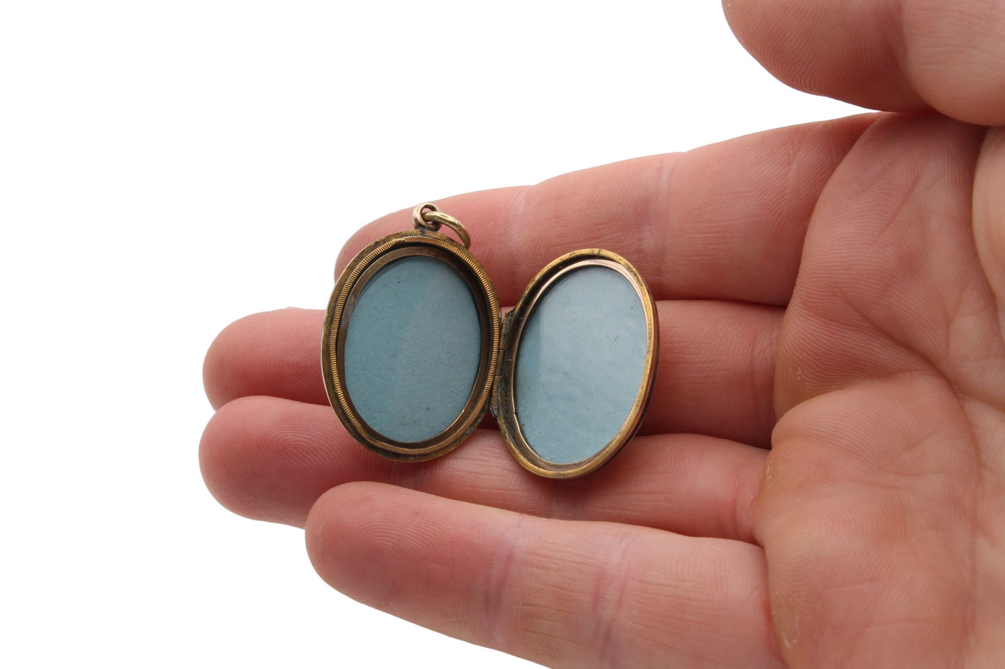 Antique Victorian 9ct Gold Enamel Cross Locket