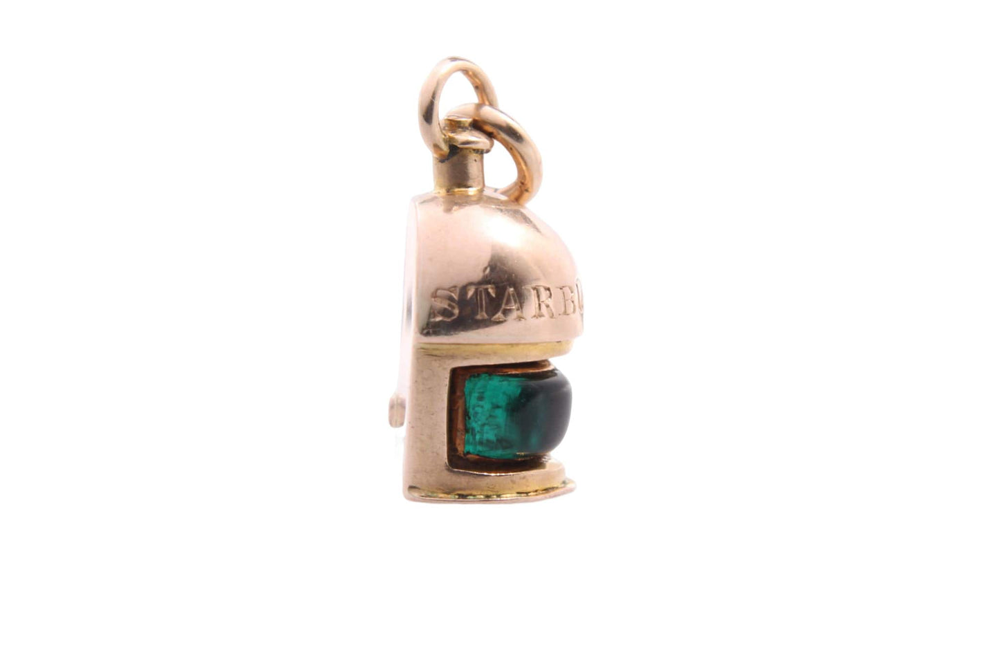 Antique 15ct Gold Ships Lantern Starboard Pendant Charm