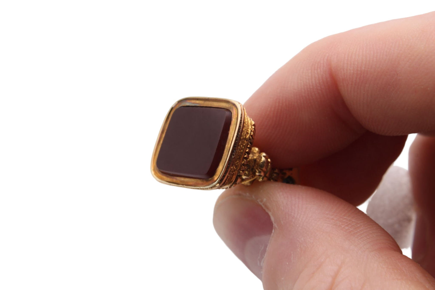 Antique Georgian 15ct Solid Gold Carnelian Seal Pendant