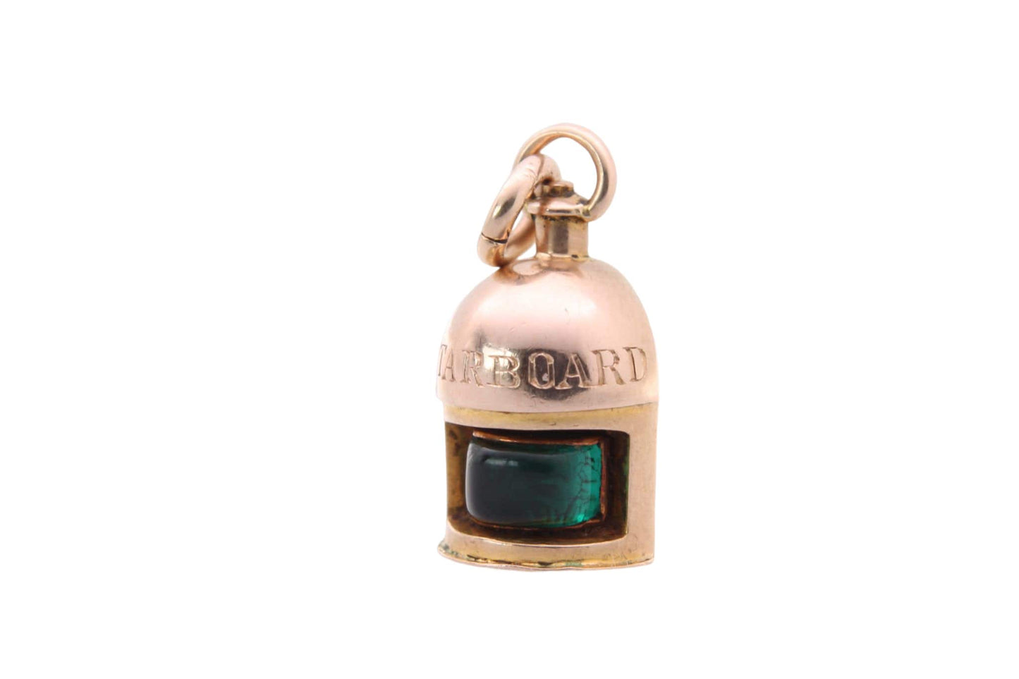 Antique 15ct Gold Ships Lantern Starboard Pendant Charm
