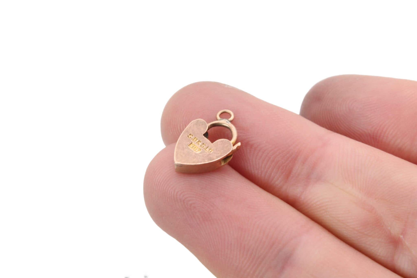 Antique-9ct-Rose-Gold-Small-Heart-Padlock-Pendant