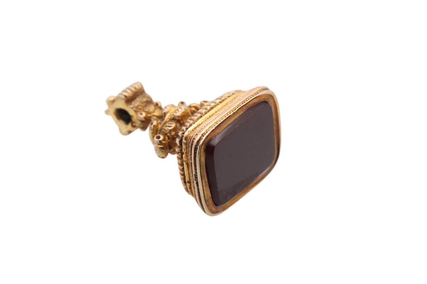 Antique Georgian 15ct Solid Gold Carnelian Seal Pendant