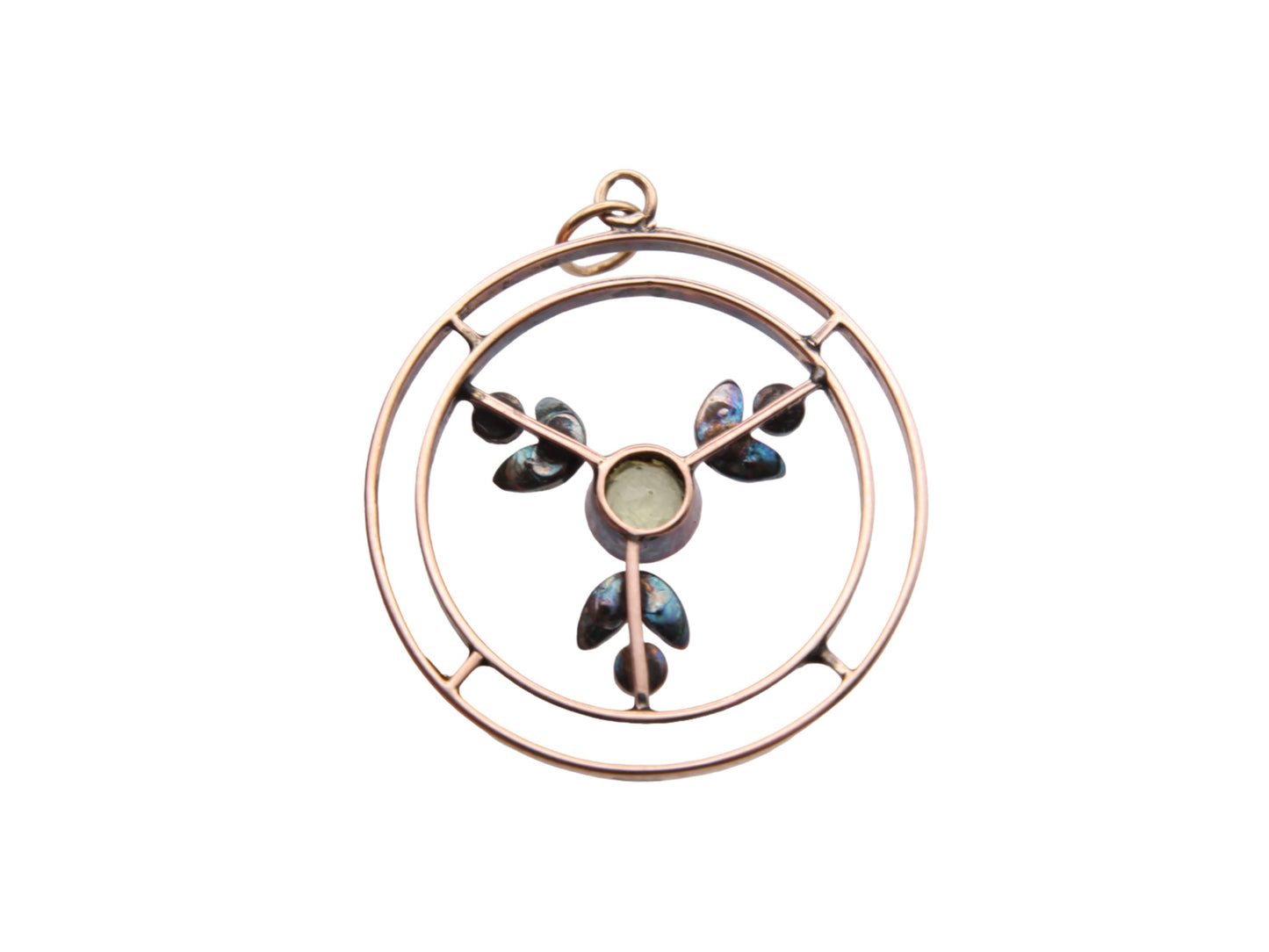 Antique Edwardian 9ct Gold Peridot Pendant