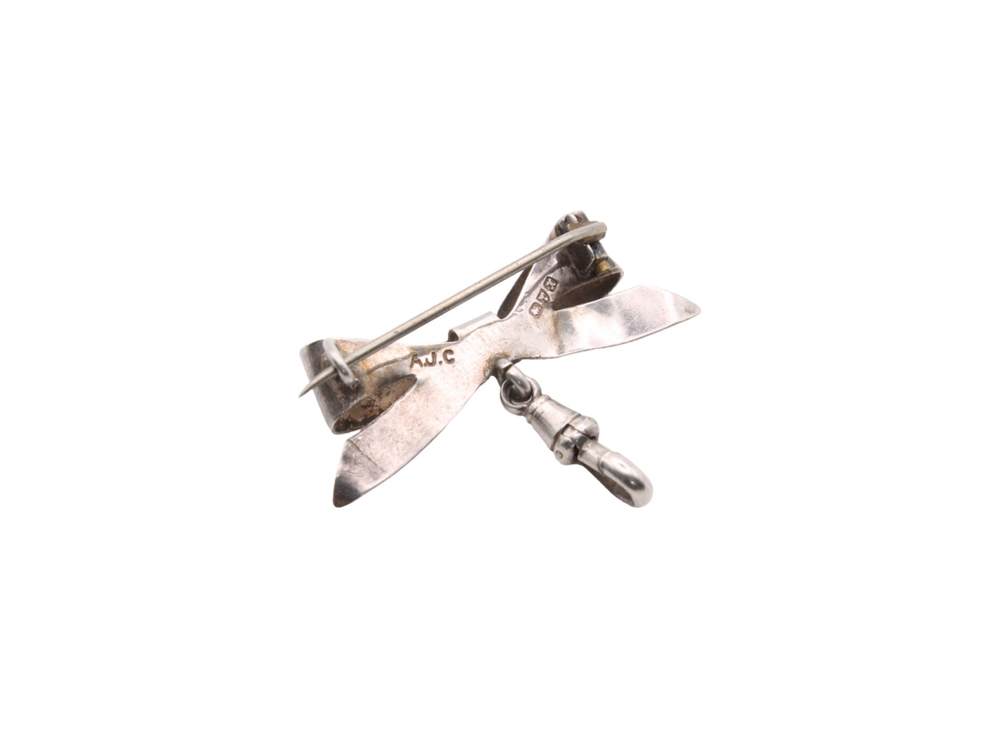 Antique Victorian Silver Bow Brooch
