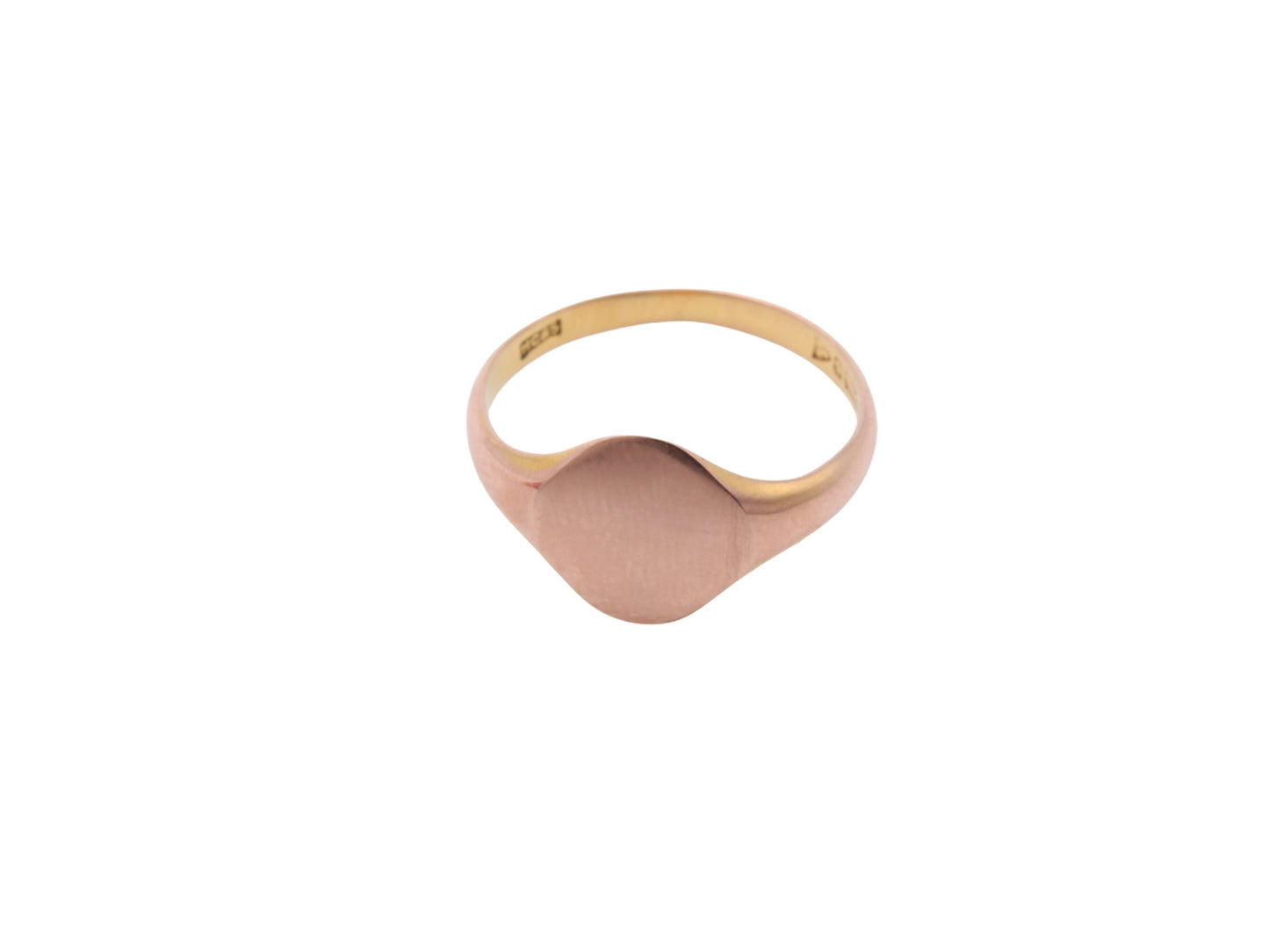 Antique 9ct Rose Gold Signet Ring, 1909